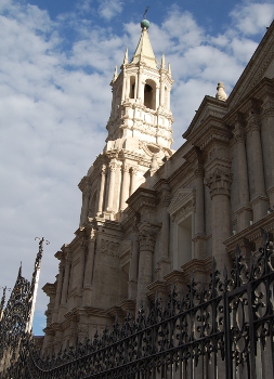 Cathedral Basilica Tower Tower of the Cathedral Basilica in Arequipa